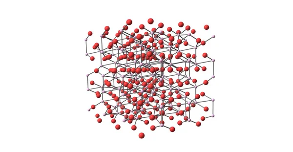 Estructura molecular de corindón aislada en blanco —  Fotos de Stock