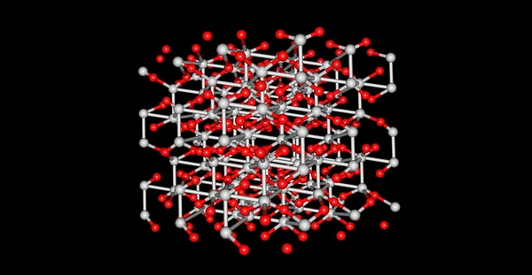 Corundum molecular structure isolated on black — Stock Photo, Image