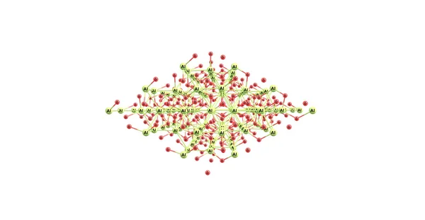Korund molekulární struktura izolovaných na bílém — Stock fotografie