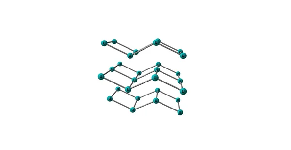 Uran molekylstruktur isolerad på vit — Stockfoto