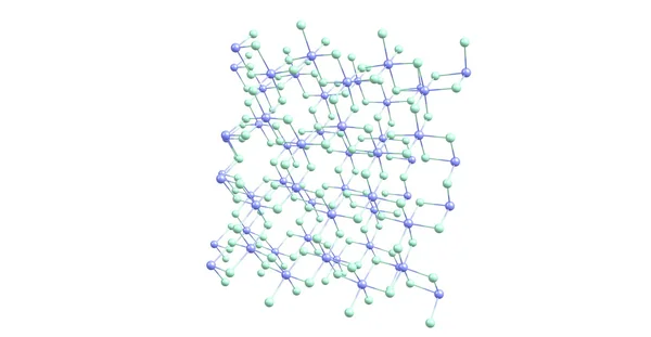 Estrutura molecular de cloreto crômico isolado em branco — Fotografia de Stock