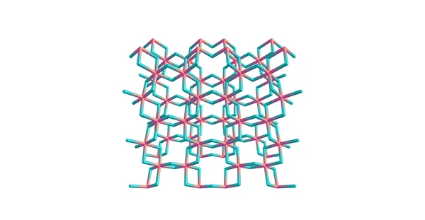 Estructura molecular del cloruro crómico aislada en blanco —  Fotos de Stock