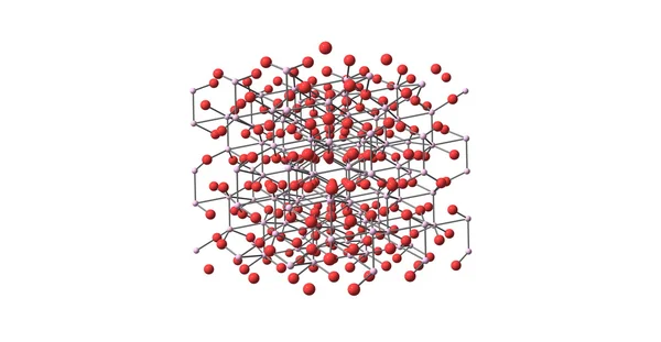 Ruby molekulární struktura izolovaných na bílém — Stock fotografie
