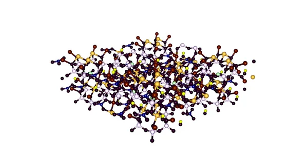 Estructura molecular de turmalina aislada en blanco —  Fotos de Stock