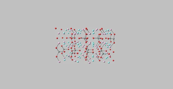 Молекулярная структура топаза изолирована на сером — стоковое фото