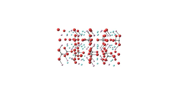 Estructura molecular de topacio aislada en blanco —  Fotos de Stock