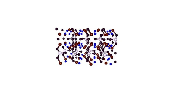 Structure moléculaire topaze isolée sur blanc — Photo