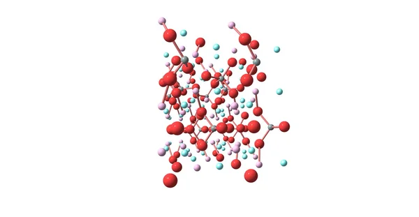 Topaz molecular structure isolated on white — Stock Photo, Image