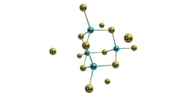 Galyum arsenide moleküler yapısı üzerinde beyaz izole