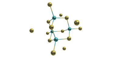 Gallium arsenide molecular structure isolated on white clipart