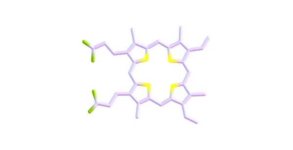 白で隔離ポルフィリンの分子構造 — ストック写真