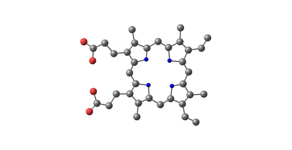 Porphyrin molekylstruktur isolerad på vit — Stockfoto