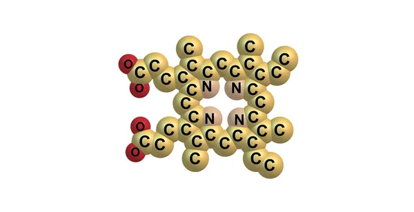 Moleculaire structuur porfyrine geïsoleerd op wit — Stockfoto