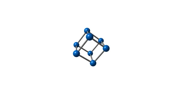 白で隔離コバルトの結晶構造 — ストック写真