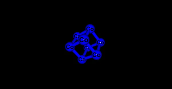 黒に分離されたコバルトの結晶構造 — ストック写真