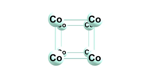 Estrutura de cristal de cobalto isolado em branco — Fotografia de Stock
