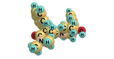 Loperamide moleküler yapısı üzerinde beyaz izole