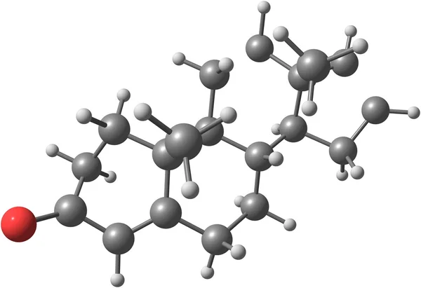 Androstadienone moleküler yapısı üzerinde beyaz izole — Stok fotoğraf