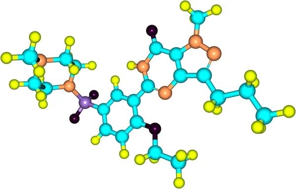 Estructura molecular de sildenafilo aislada en blanco —  Fotos de Stock