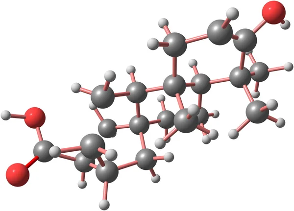 Estrutura molecular de esteviol isolada em branco — Fotografia de Stock