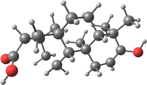 Estructura molecular de esteviol aislada en blanco —  Fotos de Stock