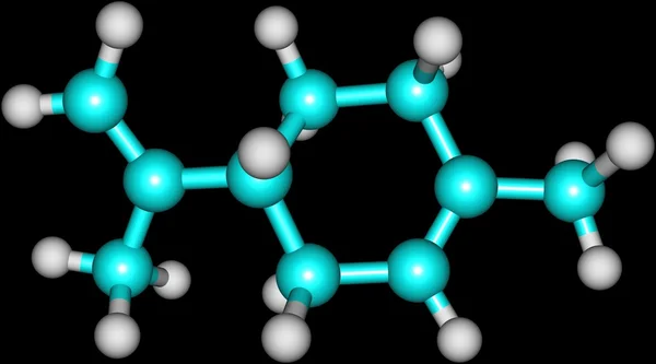 Structure moléculaire du limonène isolé sur du noir — Photo