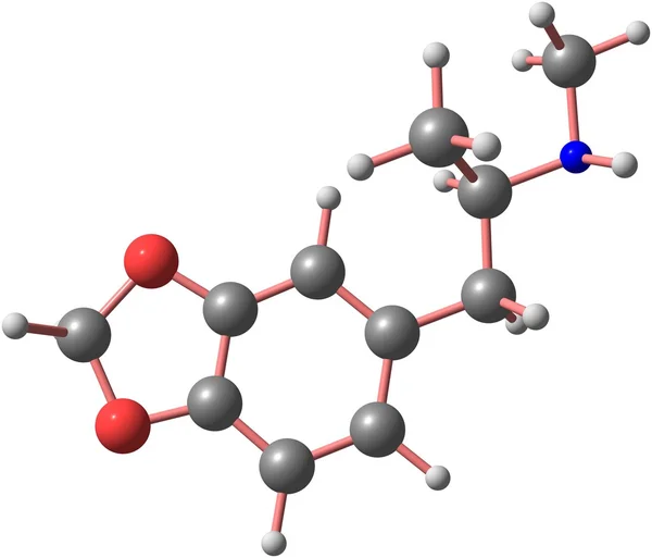 Estructura molecular del éxtasis aislada en blanco —  Fotos de Stock