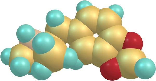 Estructura molecular del éxtasis aislada en blanco —  Fotos de Stock