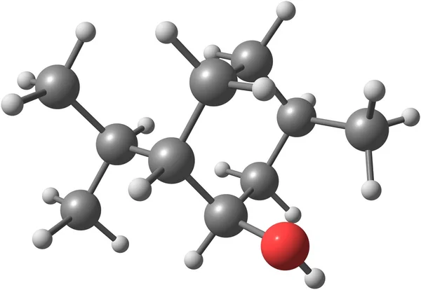 Estructura molecular de mentol aislada en blanco —  Fotos de Stock