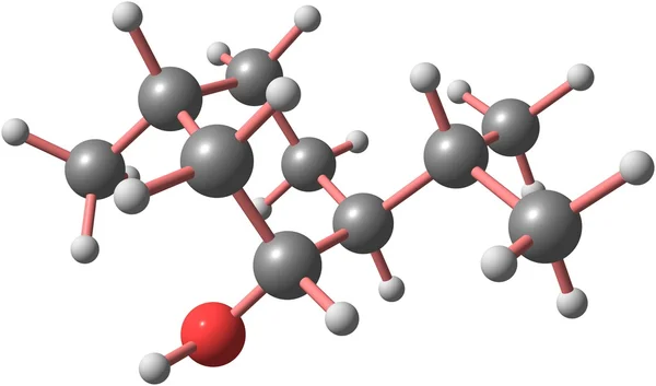 Estrutura molecular de mentol isolada em branco — Fotografia de Stock