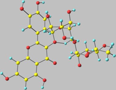 Gri üzerine izole edilmiş rutin moleküler yapı