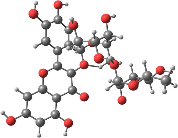 Rutin molecular structure isolated on white — Stock Photo, Image