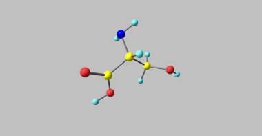 Gri izole serin moleküler yapısı