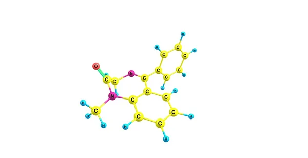 白で隔離セリンプロテアーゼ分子構造 — ストック写真