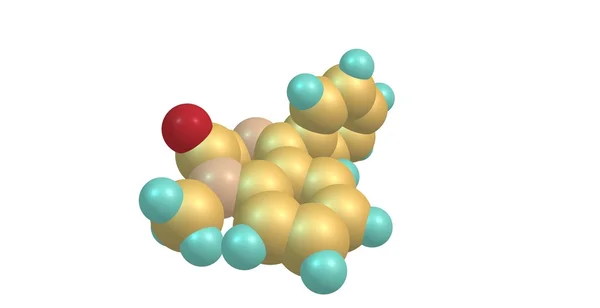 Serin molekulare Struktur isoliert auf weiß — Stockfoto