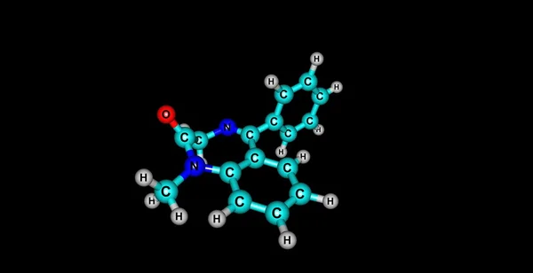 丝氨酸分子结构上黑色孤立 — 图库照片