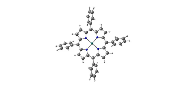 Tetrafenilporfirina Zinc Estructura Molecular Zntpp Aislada Blanco Ilustración —  Fotos de Stock