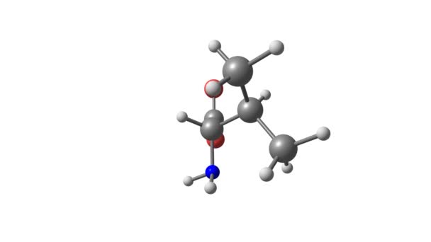 Valinemolekyl Roterande Video Vit — Stockvideo