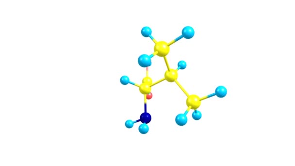 Valine Molecule Rotating Video Black — Stock Video