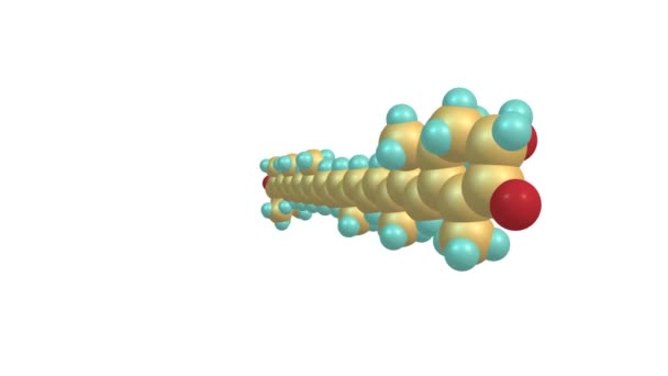 Molekul Astaxanthin Memutar Video — Stok Video