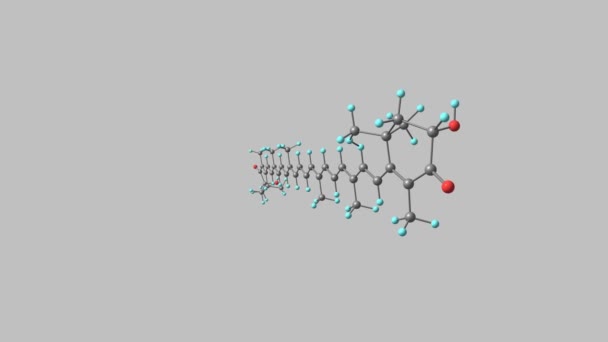 Молекулы Астаксантина Вращаются — стоковое видео