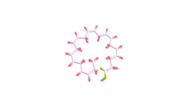 Docosahexaenoic asit molekülü dönen video 