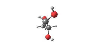 Gliserol molekülü dönen video Full HD