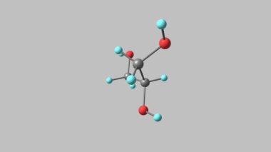 Gliserol molekülü dönen video Full HD