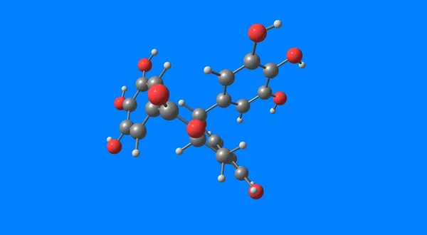 Galato Epigalocatequina Egcg Éster Epigalocatequina Ácido Gálico Tipo Catequina Ilustração — Fotografia de Stock