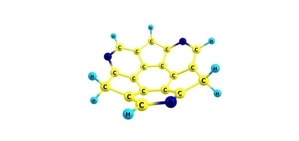 Substituiertes Sumanen Ist Ein Polyzyklischer Aromatischer Kohlenwasserstoff Und Von Wissenschaftlichem — Stockfoto