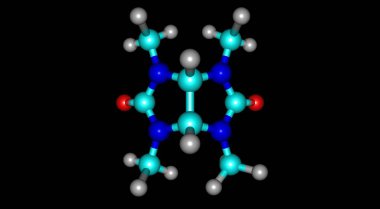 Mebicar ya da tetramethylglycoluril kaygı verici bir ilaçtır. 3d illüstrasyon