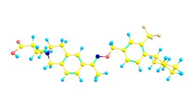Siponimod, çoklu skleroz için kullanılan seçici bir sfinozin-1-fosfat reseptör modülatörüdür. 3d illüstrasyon