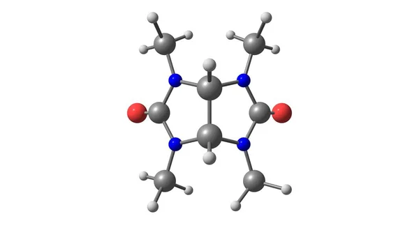 美比他或四甲基甘醇是一种焦虑解药 3D说明 — 图库照片