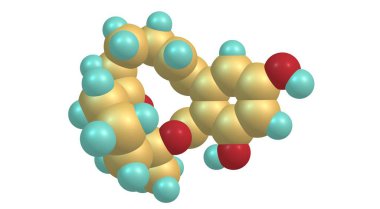 Zearalenone, ZEN veya RAL güçlü bir östrojenik metabolittir. 3d illüstrasyon